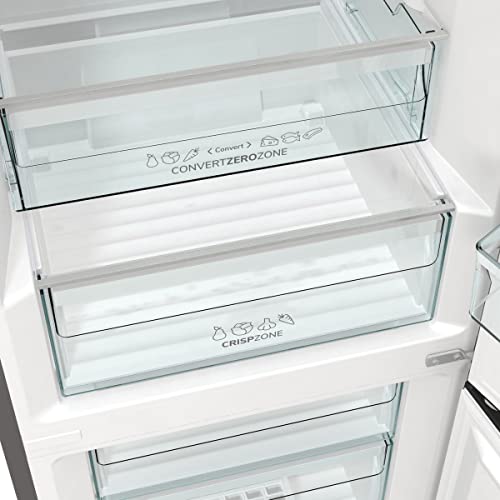 Gorenje N 619EAW4 Fridge-Freezer Combination, LED Display, 186 cm, 300 L, NoFrostPlus, Vegetable Compartment with Moisture Control, FastFreeze, White