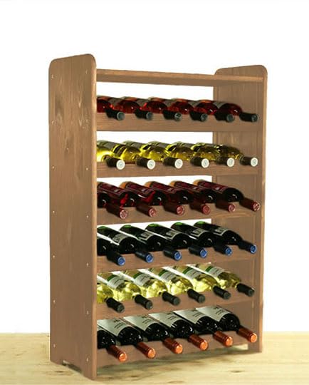 PROREGAL Weinregal PINOTWINE C | HxBxT 87,2x63,2x26,5cm | 42 Flaschen | Massives Kiefernholz | Natur unbehandelt | Weinhalter Weinständer Flaschenständer Flaschenregal Holzregal