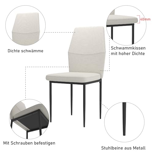 GOLDFAN Dining Table with 4 Chairs Dining Table Round Glass Kitchen Table Dining Room Chair Velvet 80 cm Green