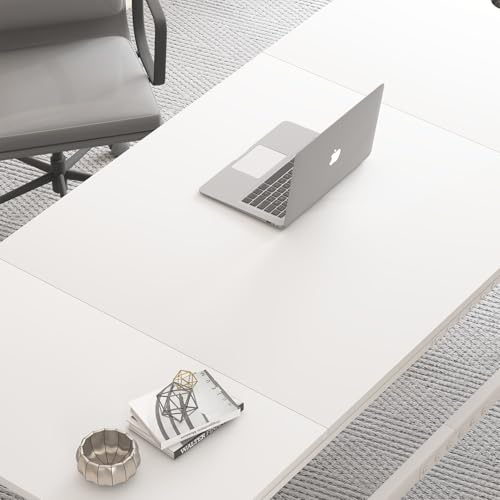 IBF Desk in Brown Colour with a Length of 70 Inches, Industrial Large Double Metal and Wood Desk for Computer, Long Office Table for Home
