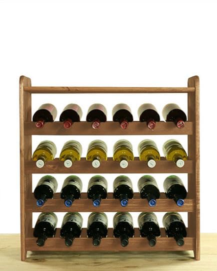 PROREGAL Weinregal PINOTWINE C | HxBxT 87,2x63,2x26,5cm | 42 Flaschen | Massives Kiefernholz | Natur unbehandelt | Weinhalter Weinständer Flaschenständer Flaschenregal Holzregal