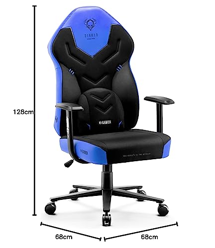Diablo X-Gamer 2.0 Gaming Chair Office Chair Fabric Cover Ergonomic Design Lumbar Cushion Soft Pad Cushion (Pink-White)