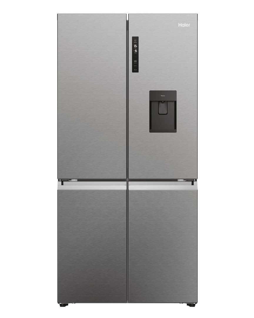 Haier Multi Door Kühl-Gefrierkombination I CUBE 83 SERIE 7 HCR7818DWPT I 4-türiger Kühlschrank mit Gefrierfach, XXL-Fassungsvermögen & 83cm Breite I 463L, Energieklasse D I Wasserspender & No Frost