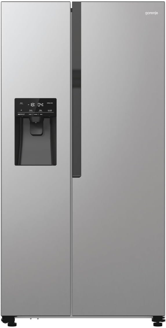 Gorenje NRR9185ESXL Side by Side Fridge-Freezer, NoFrost Plus, Inverter Compressor, Water and Ice Cube Dispenser, SensoTech, 178.6 cm, Fridge Capacity 376 L, Freezer Capacity 190 L, Stainless Steel