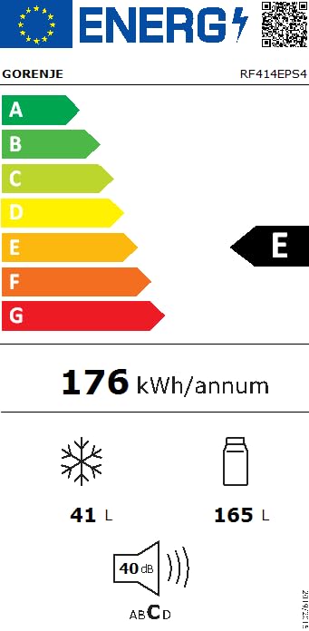 Gorenje N 619EAW4 Fridge-Freezer Combination, LED Display, 186 cm, 300 L, NoFrostPlus, Vegetable Compartment with Moisture Control, FastFreeze, White