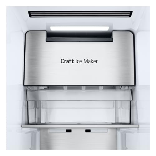 LG GSXE90MBDD Side by Side Kühlschrank mit InstaView Craft Ice | Door in Door | Crushed Ice -und Wasserspender EEK: Klasse D | 628 Liter Kapazität | Festwasseranschluss | Total No Frost