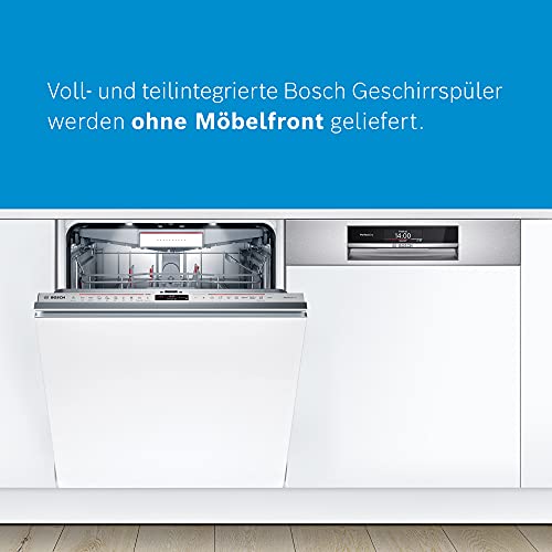 Bosch SMU4ETS08E, Series 4, Smart Undermount Dishwasher, 60 cm, Cutlery Basket, Dishwasher with Program Assistant, Particularly Quiet, Height-Adjustable Upper Basket, Automatic Door Opening, Stainless