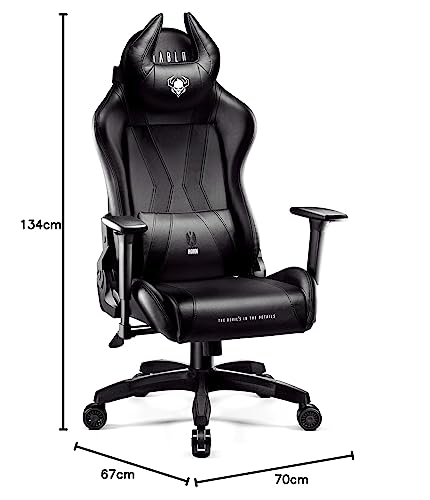 Diablo X-Horn Gaming Office Chair Desk Chair 3D Armrests Ergonomic Design Neck / Lumbar Cushion Imitation Leather Rocker Function