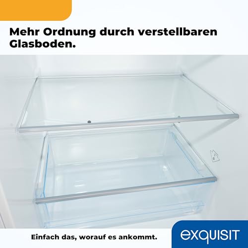 Exquisit Kühl-Gefrierkombination, 180 cm Höhe, Kühlschrank mit Gefrierfach, 269 Liter, 4-Sterne-Gefrierfach, Türanschlag wechselbar, Standgerät, KGC5265-70-010E inoxlook