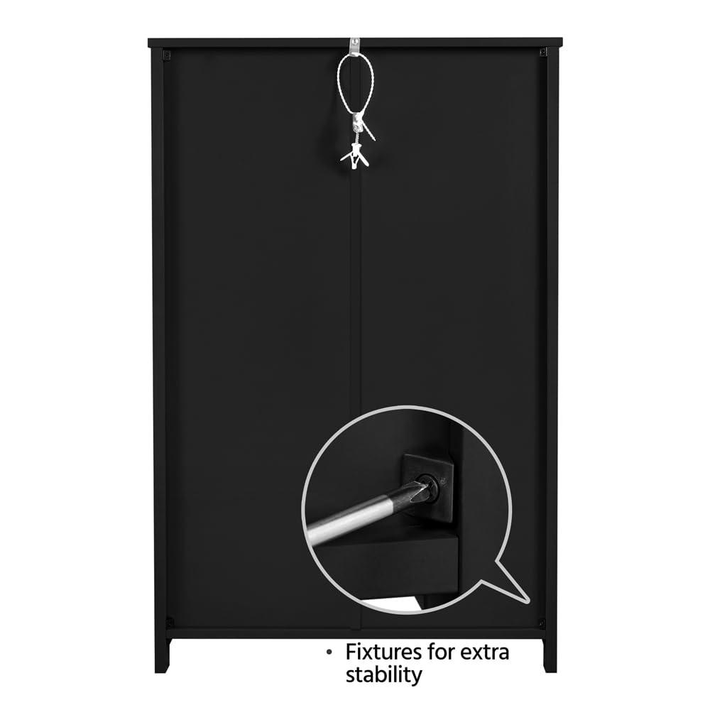 Yaheetech Unterschrank Badezimmerschrank Badkommode Badschrank mit 1 Schublade & 2 Türen & 3 Regalen Baderegal Bodenschrank mit verstellbare Einlegeböden, viel Stauraum, Dunkelgrau