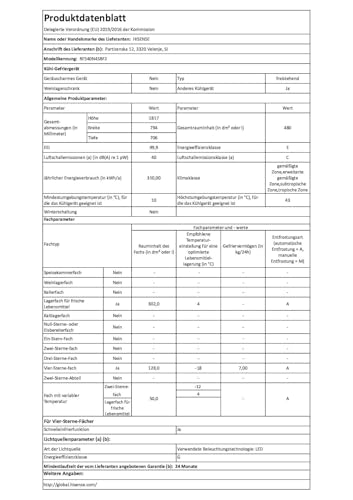 Hisense RF632N4WIE French Door Kühl-Gefrierkombination/ NoFrostPlus/ Inverter-Kompressor/ Wasserspender/ CrispZone/ 200 cm/ Kühlteil 336 l/ Gefrierteil 149 l/ 38 dB/ 295 kWh/ Jahr/ Inox-Look