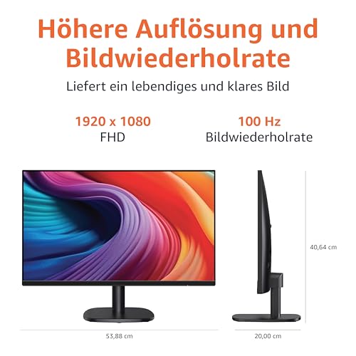 Amazon Basics Gaming-Monitor 24 Zoll (61 cm), FHD 1080p, 165 Hz, VESA-kompatibel, adaptive Synchronisierung, 1 ms Reaktion, Schwarz