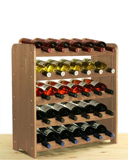 PROREGAL Weinregal PINOTWINE C | HxBxT 87,2x63,2x26,5cm | 42 Flaschen | Massives Kiefernholz | Natur unbehandelt | Weinhalter Weinständer Flaschenständer Flaschenregal Holzregal
