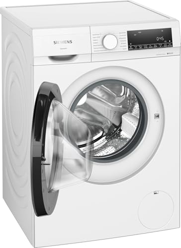Siemens WM14N12A Waschmaschine iQ300, Frontlader mit 9kg Fassungsvermögen, 1400 UpM, speedPack L, smartFinish, Outdoor-Programm, LED-Display, Weiß, 60cm