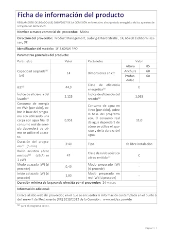 Midea MDWEU1435XSS-W Dishwasher, Integrated, 14 Place Settings, 60 cm, Partially Integrated with WiFi, Extra Drying, 7 Programmes, 47 dB, 0-24 Hours Start Time Delay, Stainless Steel