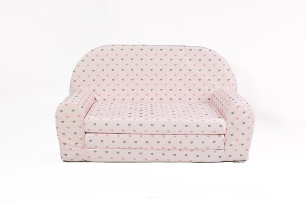 FORTISLINE Children's Sofa Mini Foldable 40 x 78 x 45 cm - Children's Sofa for Children 2-in-1 - Children's Couch Foldable - Foam Sofa Bed - Removable Cover - Many Designs