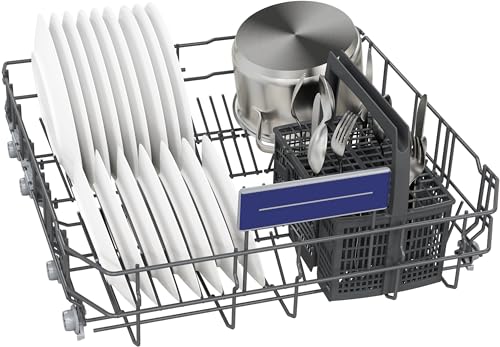 Siemens SN43ES06VE, iQ300 Smart Dishwasher, Undermount Dishwasher, 60 cm, Cutlery Drawer, Automatic Door Opening, Triple rackMatic, Particularly Quiet, intesiveZone, varioSpeed, aquaStop