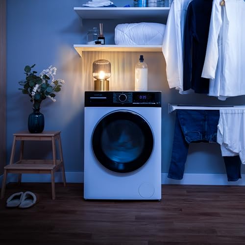 Cecotec Waschmaschine 8Kg Frontlader Bolero DressCode 8610 Inverter Steel A. 1400 U/min, Steam Max, Inverter Plus Motor, 15 Progr, OnSmart, Smooth Wash, Stop&Go, Antibakterielle Dichtung, Drum Clean