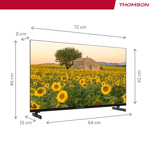 Thomson 43 Zoll (109 cm) 4K Ultra HD Weiß Smart Android TV, Google Assistant, Wi-Fi, Dolby Digital, Bluetooth, Triple-Tuner (Kabel,Satellit,Antenne), HDMI, CI+, A+ Panel – 43UA5S13W