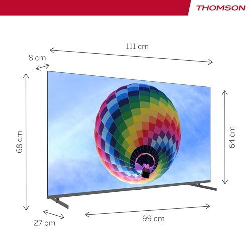 THOMSON 55QG6C14 QLED Plus Google Smart TV, Wi-Fi, Dolby Audio, Built-in Front Speaker, Bluetooth 5.1, Triple Tuner (Cable/Satellite/Antenna), HDMI, CI+, A+ Panel