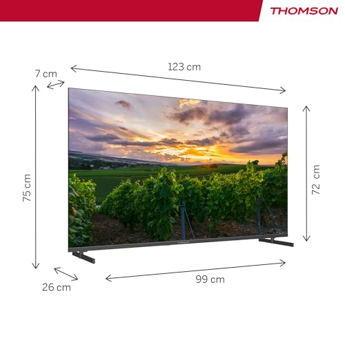 Thomson 43 Zoll (109 cm) 4K Ultra HD Weiß Smart Android TV, Google Assistant, Wi-Fi, Dolby Digital, Bluetooth, Triple-Tuner (Kabel,Satellit,Antenne), HDMI, CI+, A+ Panel – 43UA5S13W