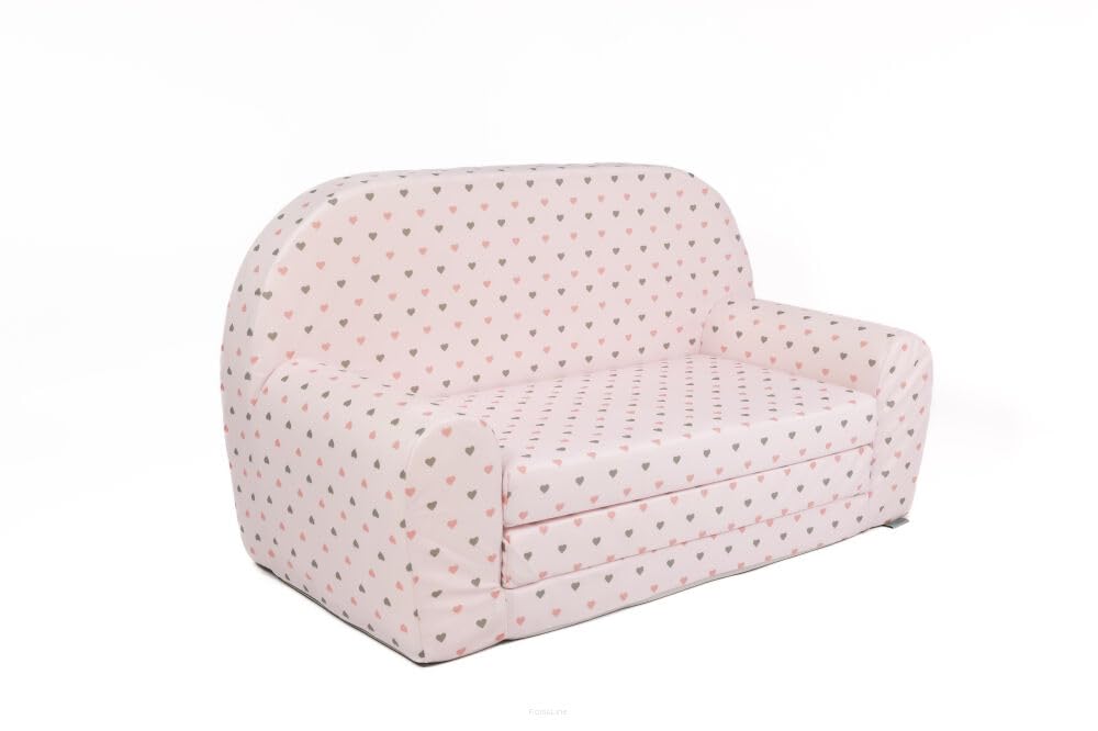 FORTISLINE Children's Sofa Mini Foldable 40 x 78 x 45 cm - Children's Sofa for Children 2-in-1 - Children's Couch Foldable - Foam Sofa Bed - Removable Cover - Many Designs