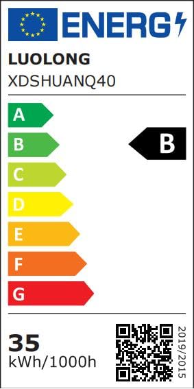 LUOLONG LED Deckenleuchte Dimmbar Deckenlampe Schwarz Wohnzimmerlampe 35W mit Fernbedienung 2-Ringen kreis Deckenleuchte Schlafzimmerlampe Arbeitzimmer Büro Modern Led deckenbeleuchtung-40cm Schwarz