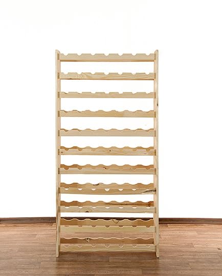 PROREGAL Weinregal PINOTWINE C | HxBxT 87,2x63,2x26,5cm | 42 Flaschen | Massives Kiefernholz | Natur unbehandelt | Weinhalter Weinständer Flaschenständer Flaschenregal Holzregal