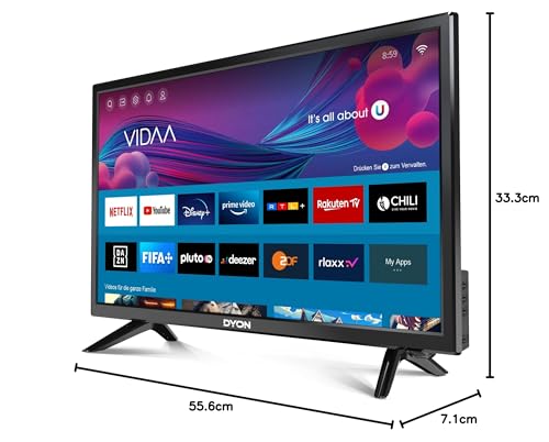 DYON Movie Smart 43 VX TV, 43 inches (108 cm), Full HD Smart TV, HD Triple Tuner (DVB-C/-S2/-T2), App Store, Prime Video, Netflix, YouTube, DAZN, Disney+ (Model 2023)