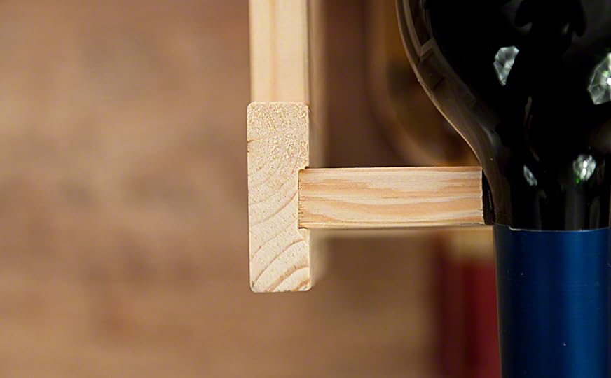 PROREGAL Weinregal PINOTWINE C | HxBxT 87,2x63,2x26,5cm | 42 Flaschen | Massives Kiefernholz | Natur unbehandelt | Weinhalter Weinständer Flaschenständer Flaschenregal Holzregal
