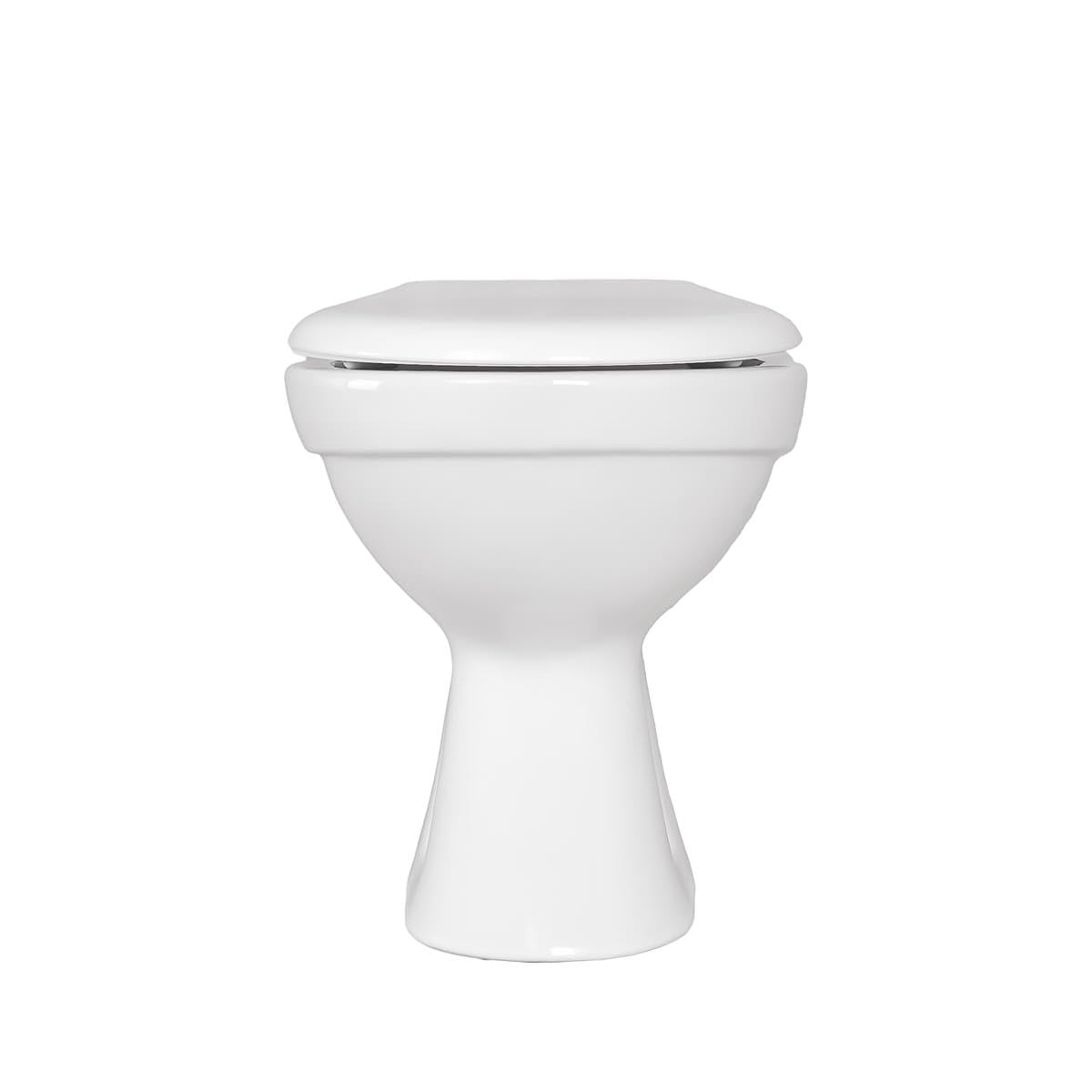 Belvit Dusch WC mit Bidet Funktion – Standtoilette mit Taharet, Hygienedusche, Spülkasten und Softclose WC-Deckel, waagerechter Abgang, Komplettset