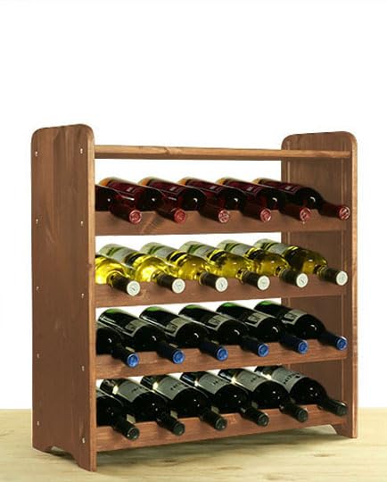 PROREGAL Weinregal PINOTWINE C | HxBxT 87,2x63,2x26,5cm | 42 Flaschen | Massives Kiefernholz | Natur unbehandelt | Weinhalter Weinständer Flaschenständer Flaschenregal Holzregal