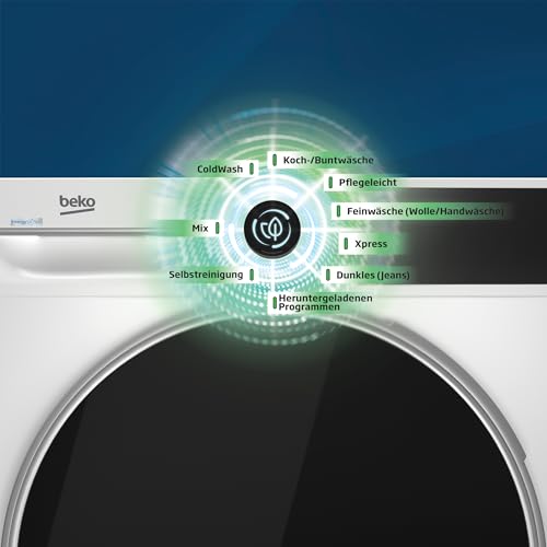 Beko BM3WFU3741R Waschvollautomat, Waschmaschine, 7 kg, EnergySpin, Schleuderwahl 1400 U/min, SteamCure Dampffunktion, allergikergeeignet, AquaWave Schontrommel, Weiß