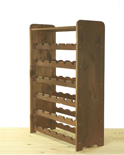 PROREGAL Weinregal PINOTWINE C | HxBxT 87,2x63,2x26,5cm | 42 Flaschen | Massives Kiefernholz | Natur unbehandelt | Weinhalter Weinständer Flaschenständer Flaschenregal Holzregal