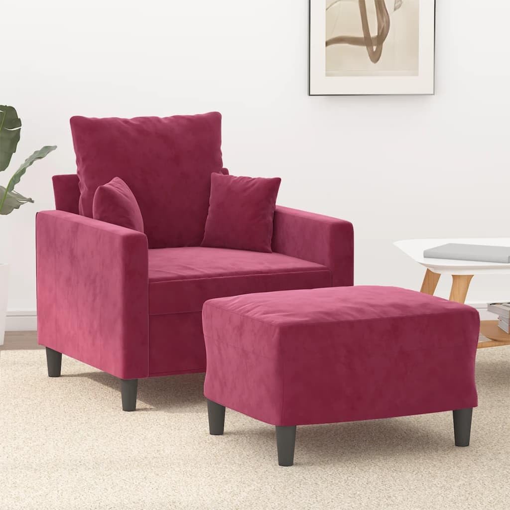 Willood 3-TLG. Sofagarnitur mit Kissen Dunkelgrau Samt,Sofa geeignet für Wohnzimmer, Sofa Set, mit Armlehnen und Kissen