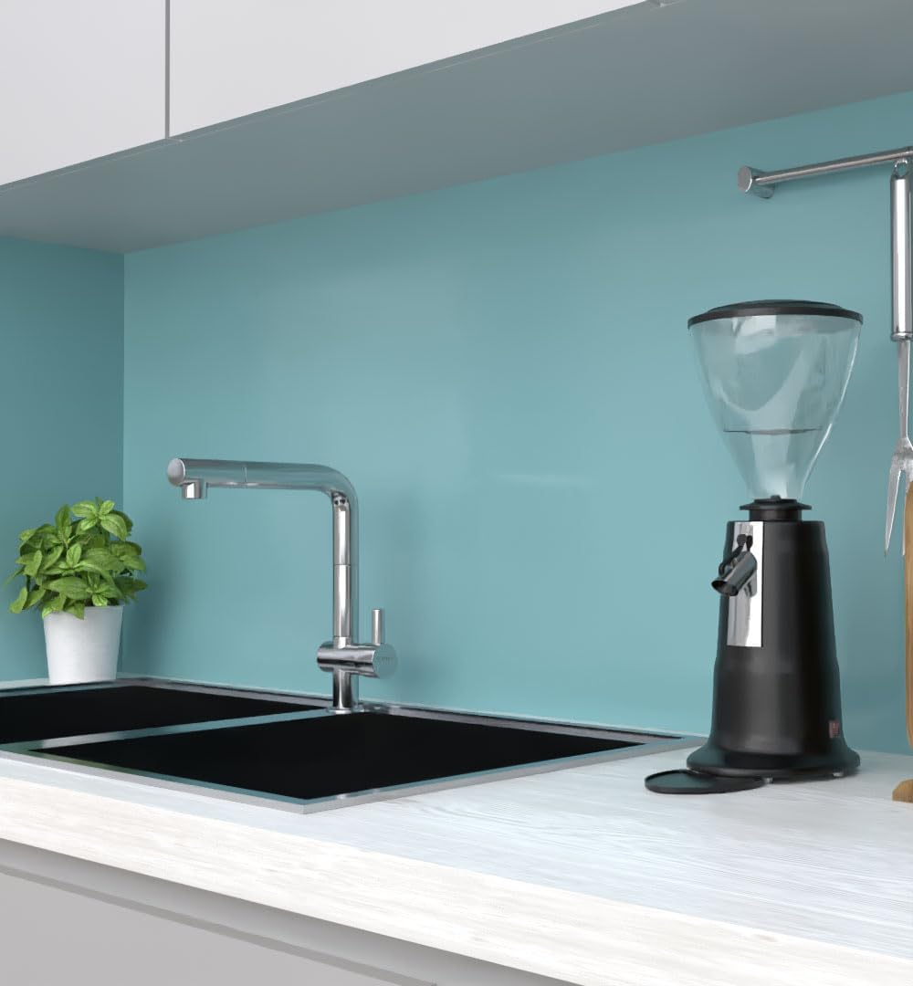 MyMaxxi Self-Adhesive Kitchen Splashback Film, Easy No-Drill Application, 0.4 mm Reinforced, Kitchen Splash Guard Adhesive Film, Wall Decoration, 220 x 60 cm (Height), Matte Finish, Natural Meadow,