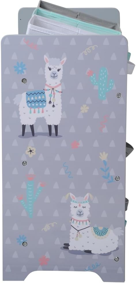 Kesper | Aufbewahrungsregal, Material: Faserplatte, Maße: 65 x 30 x 60 cm, Farbe: Weiß/Mint/Grau | 17706 13