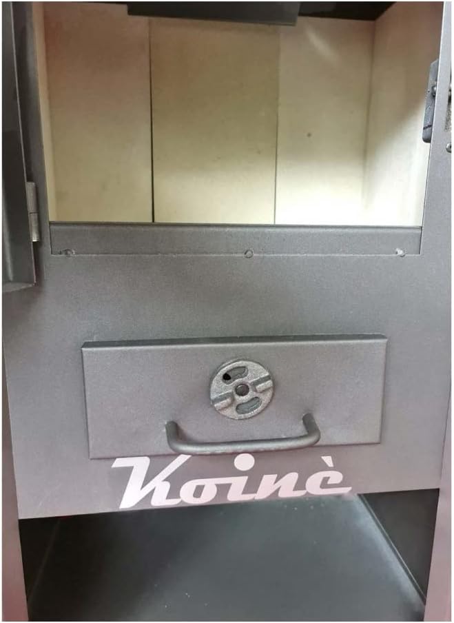 Fraschetti K-Line Koine Wood Stove Anthracite Stainless Steel 7 kW Wood for Rooms up to 300 m²