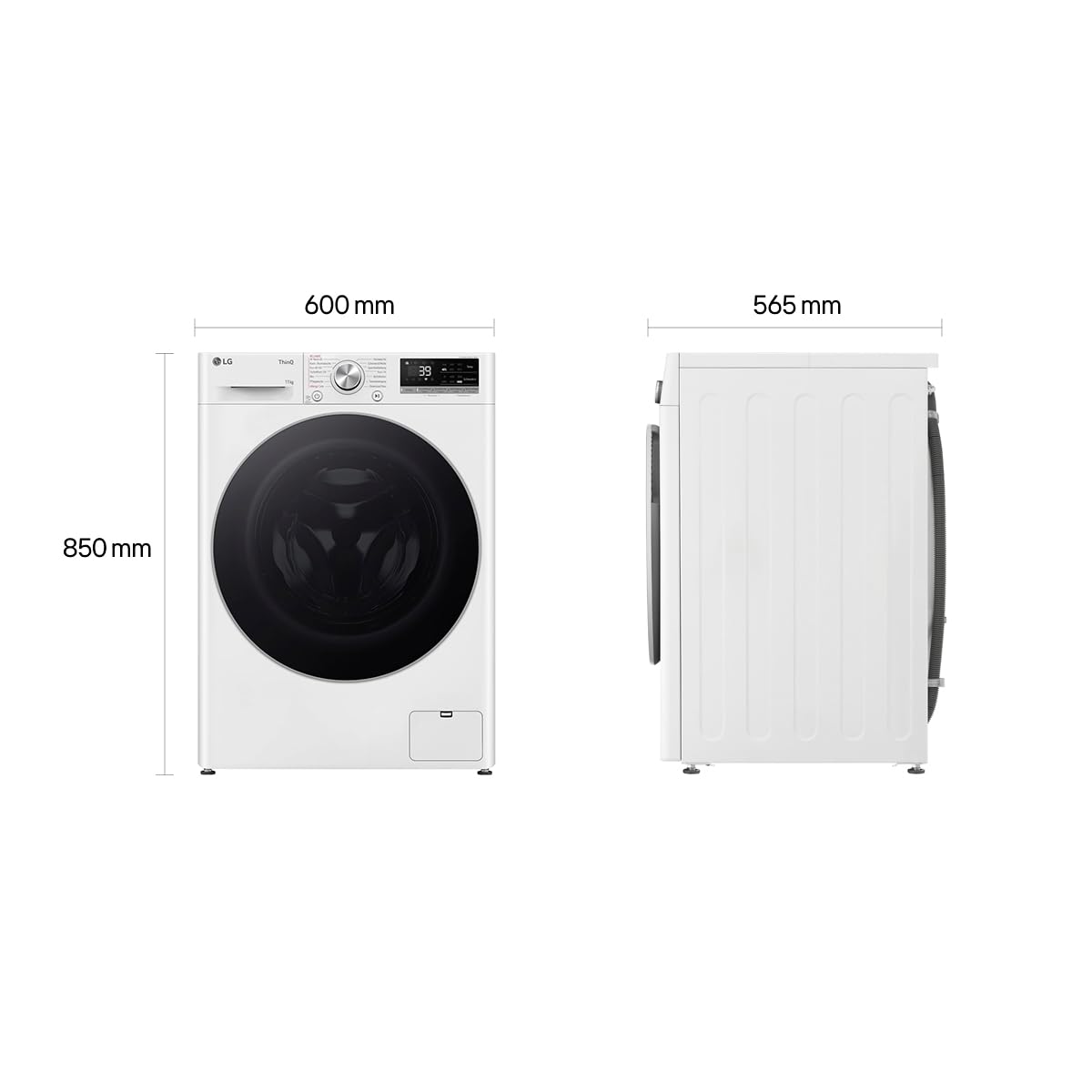 LG Electronics F4WR709YB Washing Machine | 9 kg | Energy A | Steam | Black