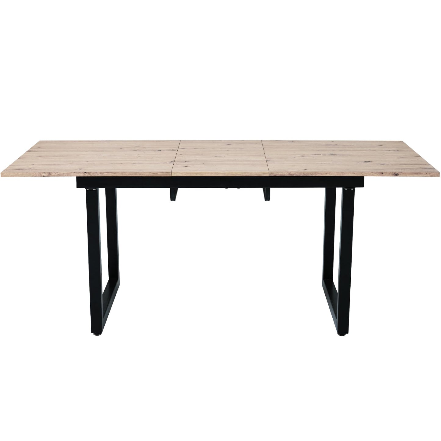 Merax Esstisch, Ausziehbar Esszimmertisch mit Tischbeine aus Metall, Rechteckiger Küchentisch für Wohnzimmer und Esszimmer, Grau
