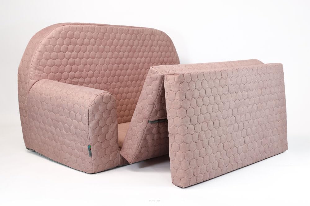 FORTISLINE Children's Sofa Mini Foldable 40 x 78 x 45 cm - Children's Sofa for Children 2-in-1 - Children's Couch Foldable - Foam Sofa Bed - Removable Cover - Many Designs