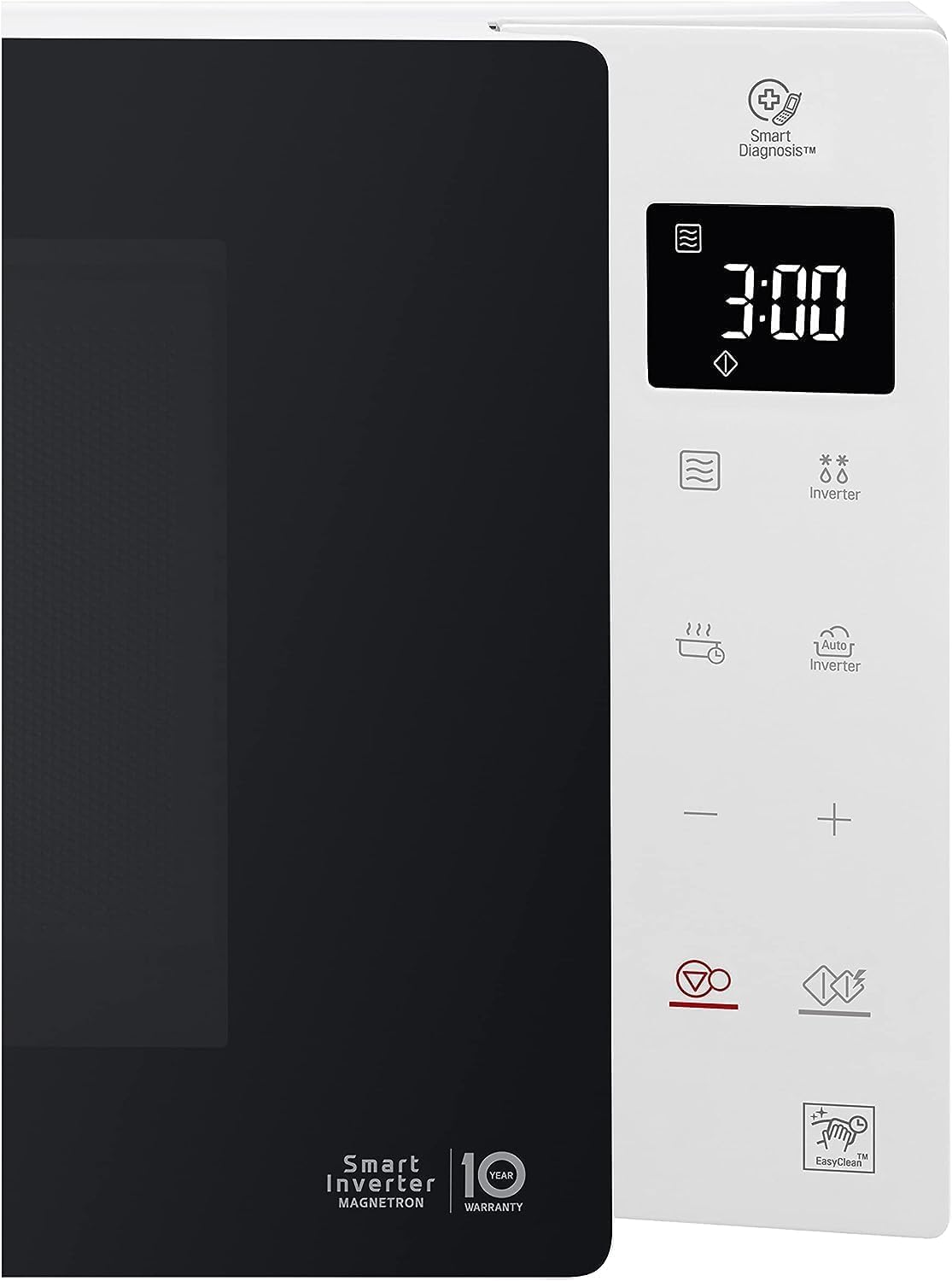 LG MH6535GDS Microwave with Grill and Smart Inverter, 25 L, 1000W Microwave, 900W Grill, Automatic Programs, Easy Clean, Black