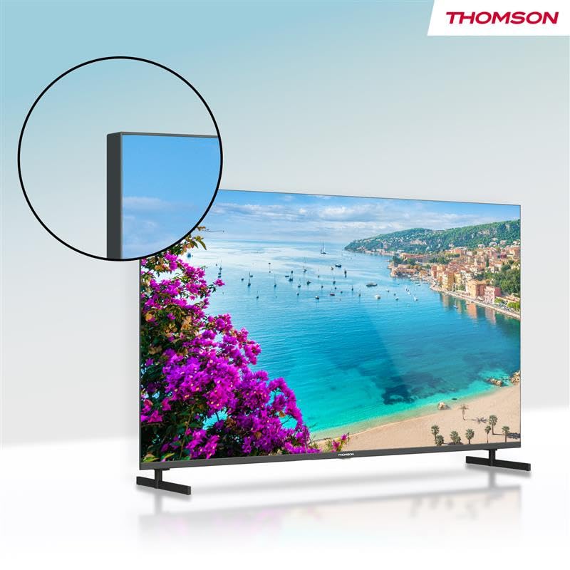 Thomson 43 Zoll (109 cm) 4K Ultra HD Weiß Smart Android TV, Google Assistant, Wi-Fi, Dolby Digital, Bluetooth, Triple-Tuner (Kabel,Satellit,Antenne), HDMI, CI+, A+ Panel – 43UA5S13W