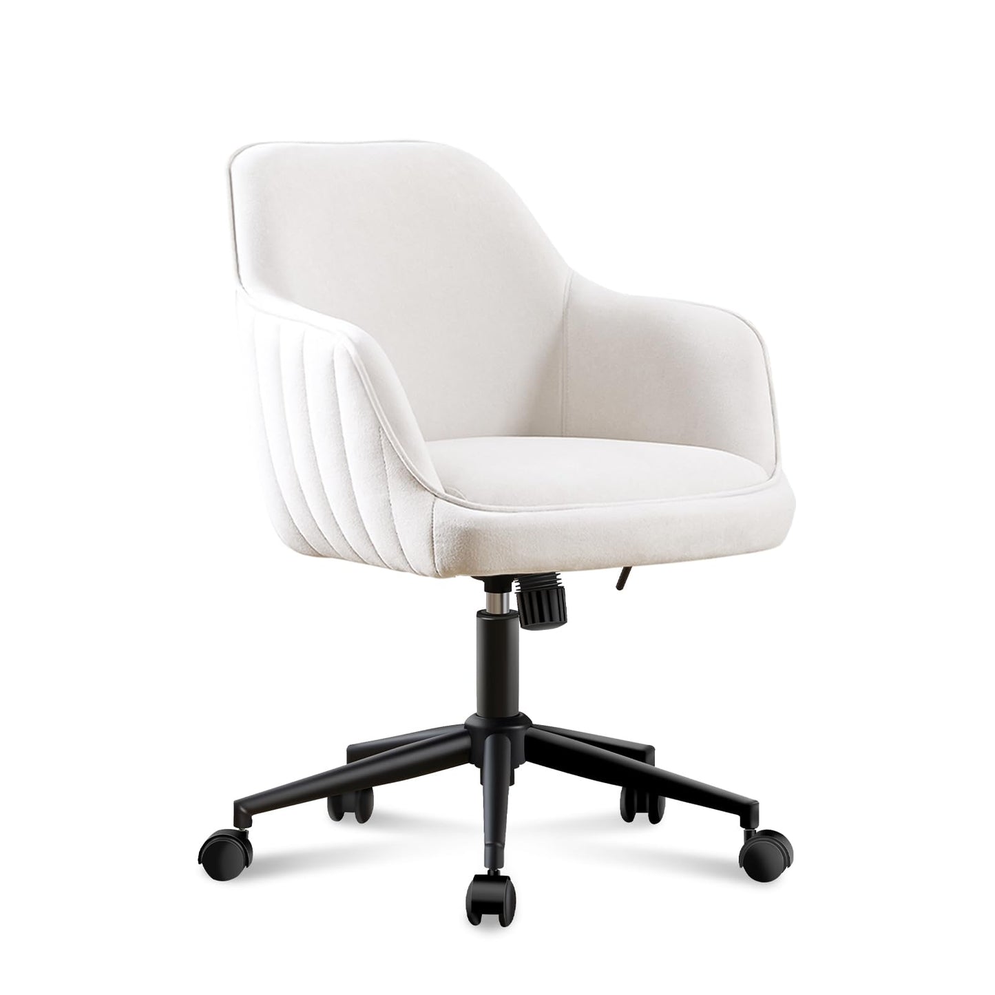 BERYTH Office Chair Home Office Velvet Dressing Table Chair up to 136 kg Load Capacity Ergonomic Height Adjustable Swivel Chair 360° Rotating Desk Chair Quiet Wheels Study Room Bedroom Home Office