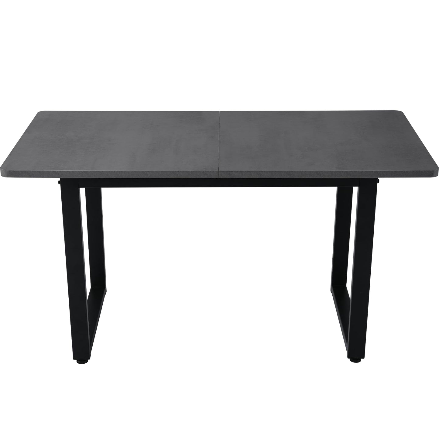 Merax Esstisch, Ausziehbar Esszimmertisch mit Tischbeine aus Metall, Rechteckiger Küchentisch für Wohnzimmer und Esszimmer, Grau