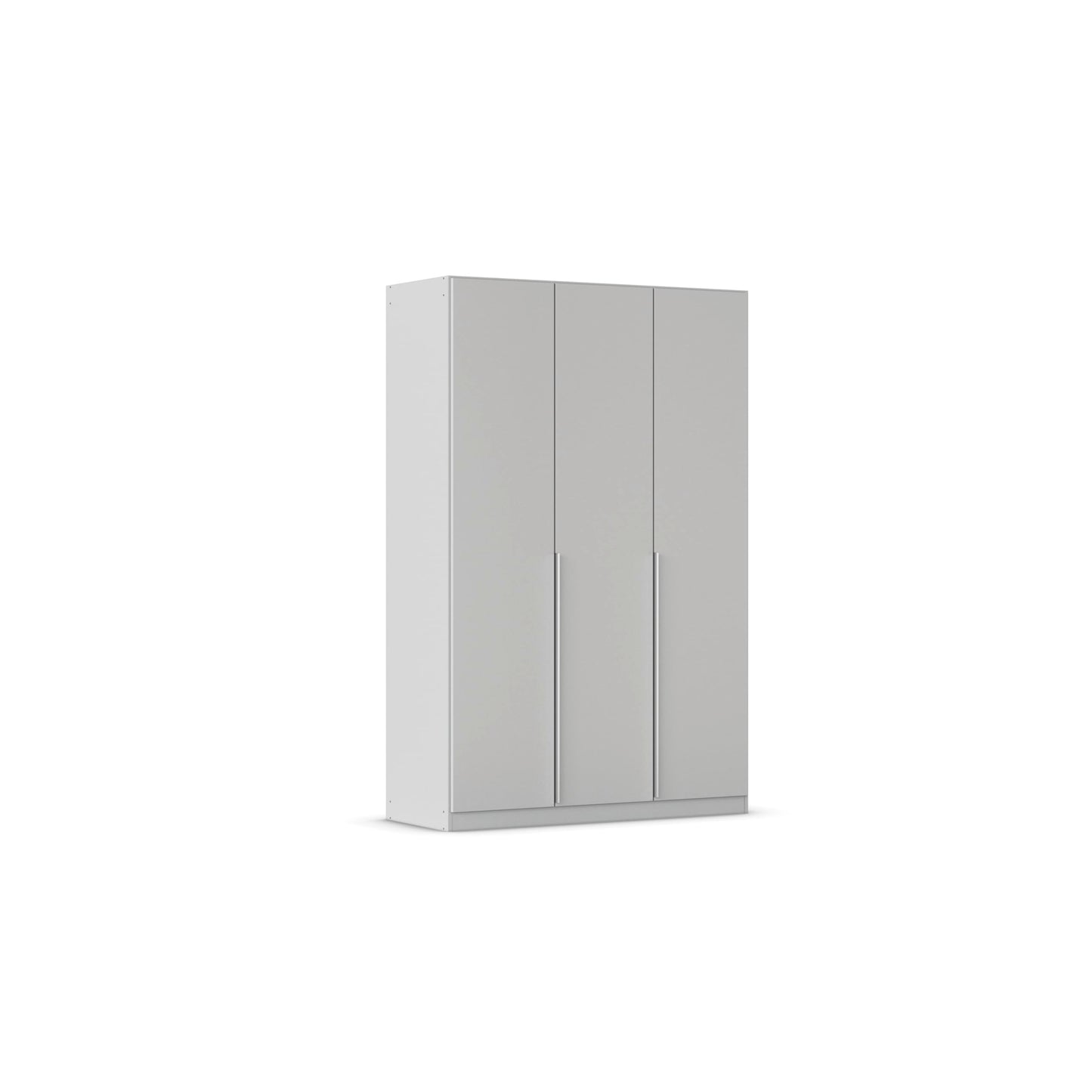 Rauch Möbel Alabama Hinged Door Wardrobe, White High Gloss / Grey, 2 Doors, Includes Basic Accessory Pack of 1 Clothes Rail and 1 Shelf, 91 x 210 x 54 cm (W x H x D)