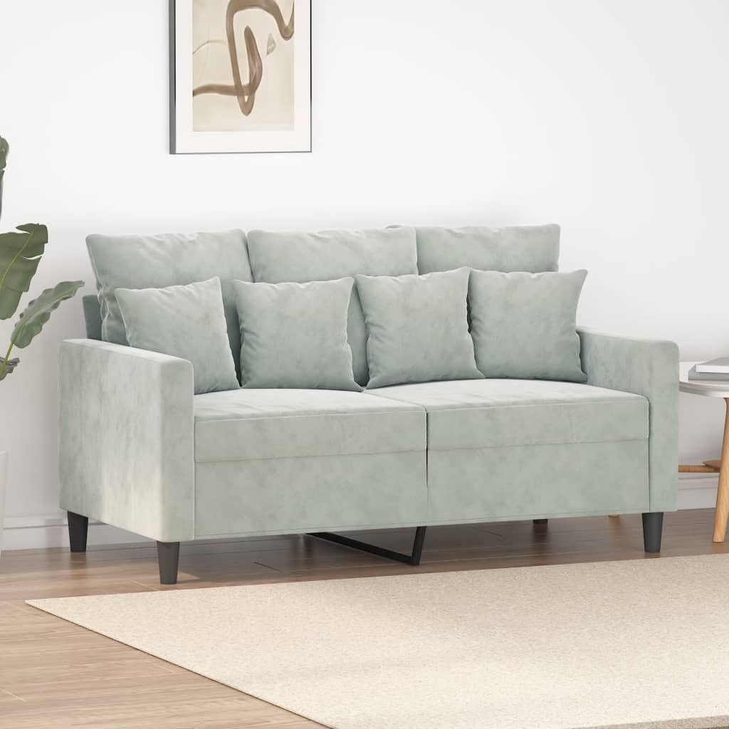 Willood 3-TLG. Sofagarnitur mit Kissen Dunkelgrau Samt,Sofa geeignet für Wohnzimmer, Sofa Set, mit Armlehnen und Kissen