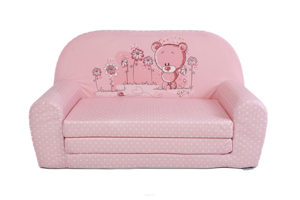 FORTISLINE Children's Sofa Mini Foldable 40 x 78 x 45 cm - Children's Sofa for Children 2-in-1 - Children's Couch Foldable - Foam Sofa Bed - Removable Cover - Many Designs