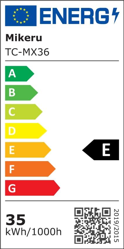 Mikeru LED Deckenleuchte ⌀60cm Rund- Moderne 6000K Kaltweiße Licht Deckenlampe - Schwarz Acryl Wohnzimmer Deckenlampe für Schlafzimmer, Küche, Esszimmer - Energieeffiziente LED Beleuchtung