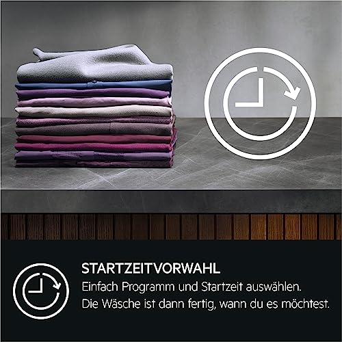 AEG Wärmepumpentrockner 8 kg, Serie 7000 SensiDry: Schonendes & energiesparendes Trockenverfahren, neue Energiekl. D, Mengenautomatik, Schontrommel, wechselende Drehrichtung, Knitterschutz, TR7T61580